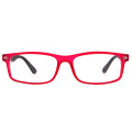 2018 Small Square Shape Crystal Red Frame Reading Glasses